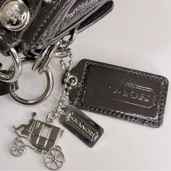 Coach Madison Maggie Mia Patent Leather Hobo Shoulder Bag - Picture 12 of 17